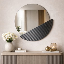 Hanah Home Espejo Ecológico Flotal-E Crescent - Fume